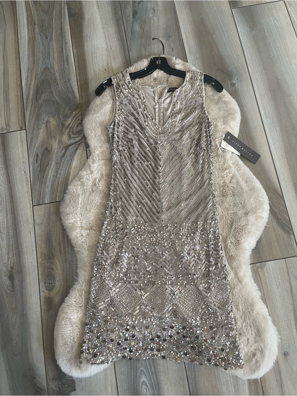 Y2K Vintage Aidan Mattox Beaded Cocktail Dress NWT Sz 2 054437530